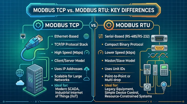 Modbus TCP vs. Modbus RTU